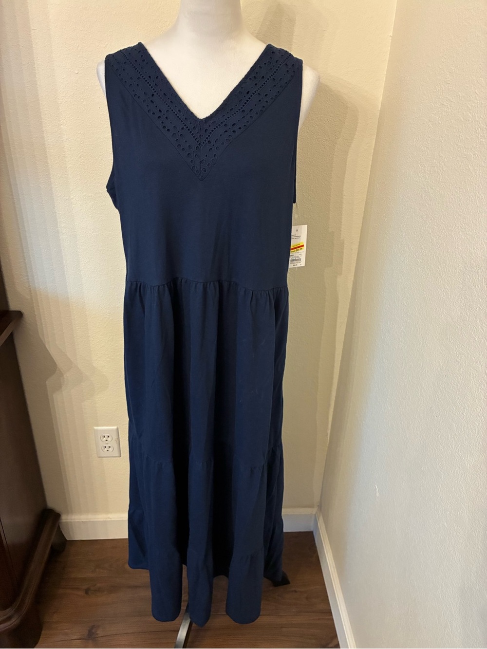 croft & barrow Sleeveless V-Neck Maxi Dress in Navy